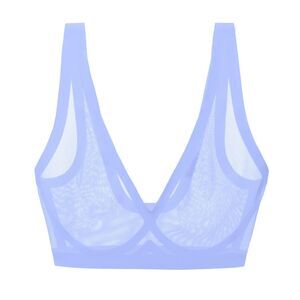 EBY Sheer Mesh Bralette Jacaranda Size Medium NWT Wireless Deep V